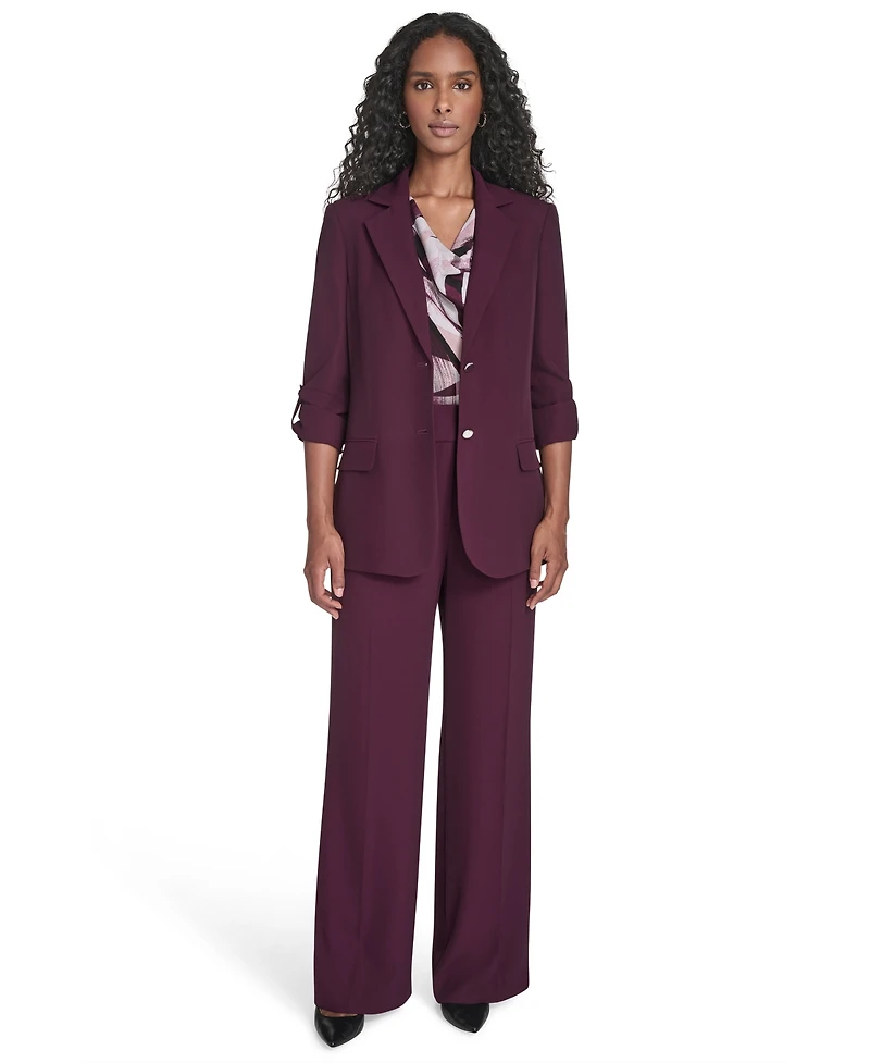 Calvin Klein Women's Two Button Roll Tab Jacket