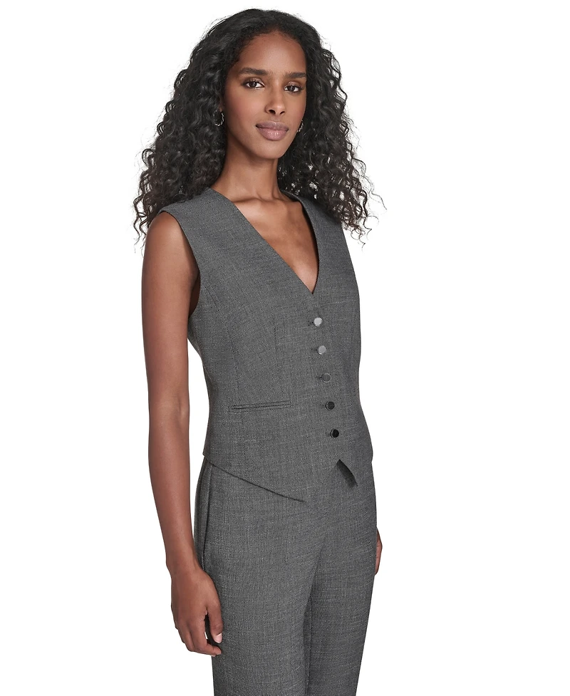 Calvin Klein Women's Collarless Sleeveless Vest