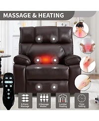 Boyel Living Massage Dual Motor Infinite Position Recliners Electric Lift Chair with Cup Holders and Power-Remote