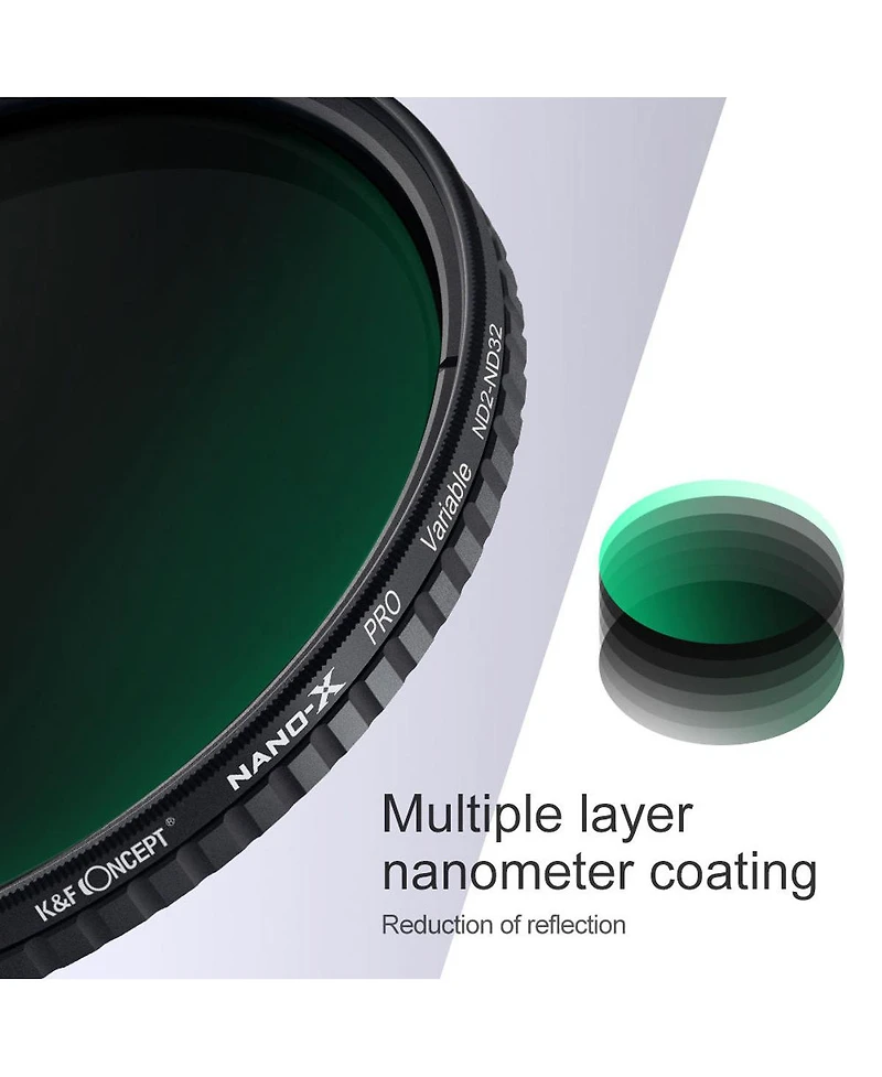 K&F Concept 82mm Nano X Cpl+Variable Fader Ndx ND2-ND32