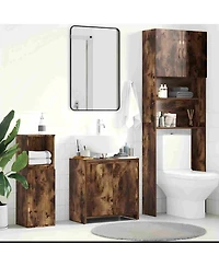Boyel Living 24" Tall Modern Bathroom Cabinet with 2 Doors for Laundry Rooms or Washrooms