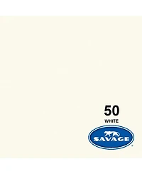 Savage 2 Pack Widetone Seamless Background Paper, 86" wide x 36' White, #50 - With Microfiber Cleaning Cloth