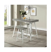 Enitial Star Melba Wood 3-Piece Counter Height Table Set