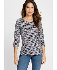 Olsen Women's Retro Print T-Shirt