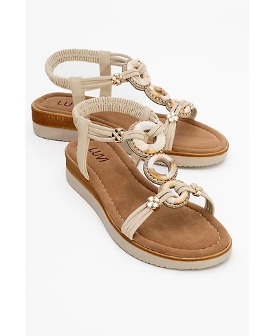 Prologue Shoes Junes Buckle-Embellished Sandal (Women)