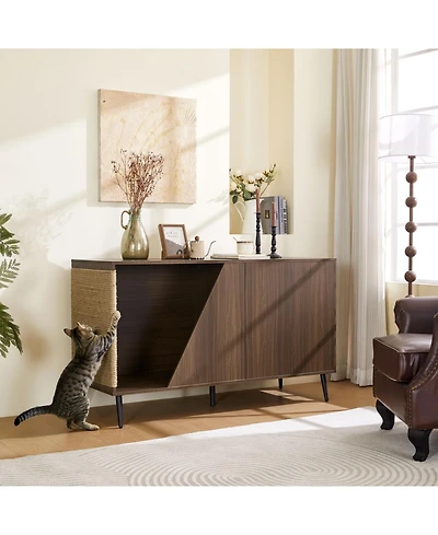 Streamdale Furniture Mid-Century Side Table with Storage