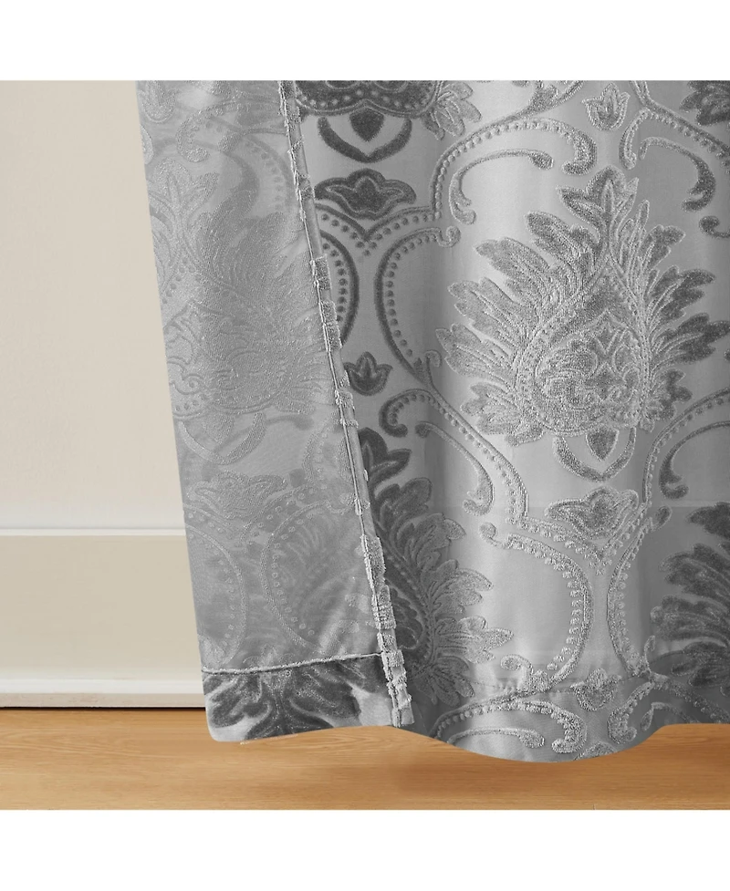5th Avenue Lux Sophia Burn Out Grommet Window Curtain Panel Pair 2 Piece Window Curtain