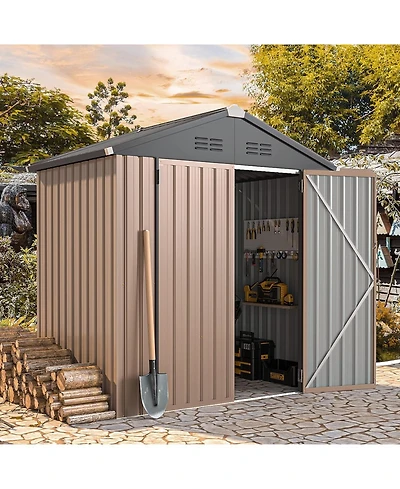 Aecojoy 7'x7' Outdoor Storage Shed