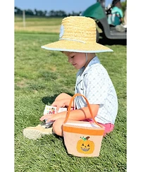 Bits & Bows Petite Jack-o-Lantern Halloween Pumpkin Tote in Orange