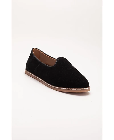 Epilogue Shoes Istanbul Suede Leather Slip On Flats (Women)