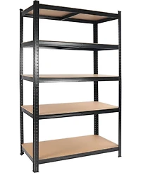 71 Inch Heavy Duty Garage Shelves 2000LBS Capacity 5-Tier Adjustable Storage Rack