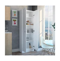 Tuhome Multistorage Pantry White Mdf