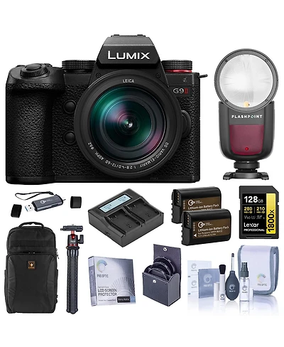Panasonic Lumix S5IIX Mirrorless Camera with Lumix S 20-60mm f/3.5-5.6 Lens, Bundle with 128GB Memory Card, Zoom Li-on X Flash, 2x Extra Batteries wit