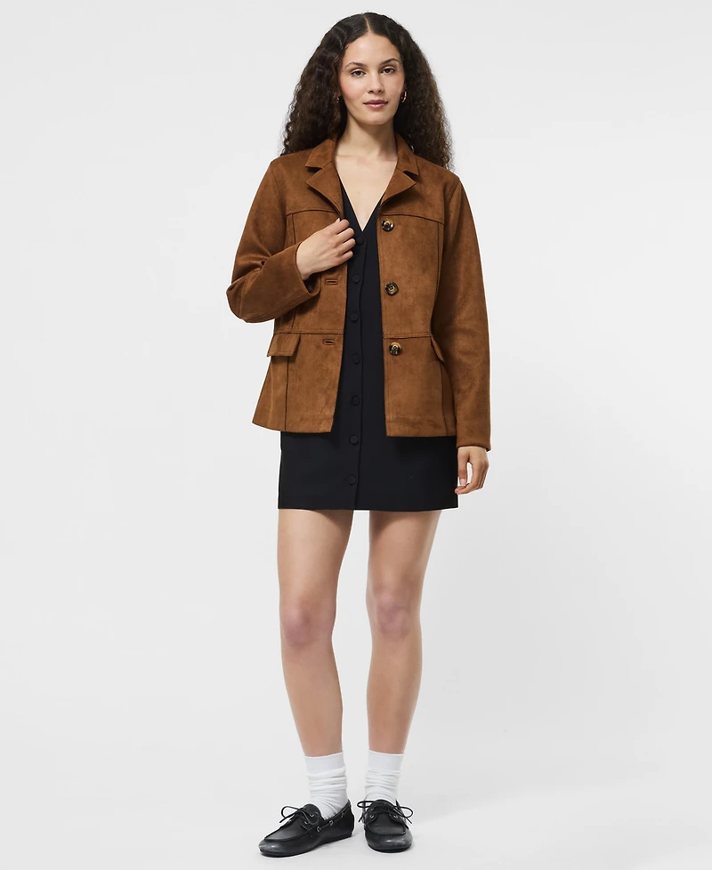 French Connection Women's Collared Long Sleeve Jacket