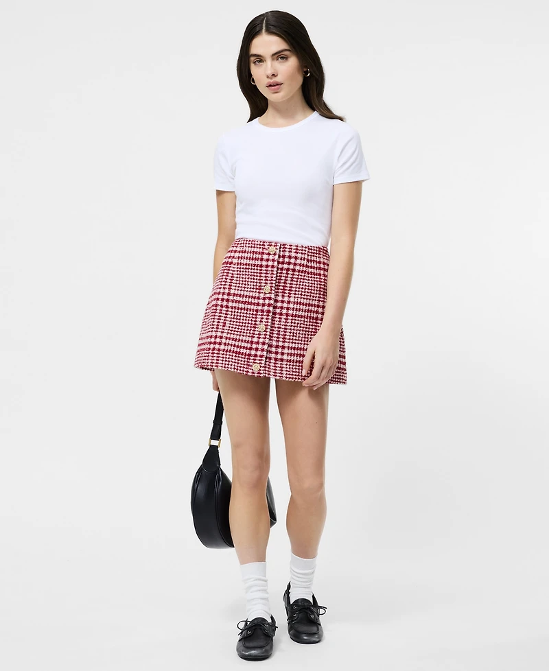 French Connection Women's Chequered A-line Mini Skirt