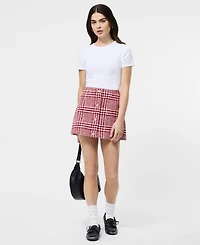 French Connection Women's Chequered A-line Mini Skirt