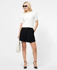 French Connection Women's Embellished Short Sleeve Sweater