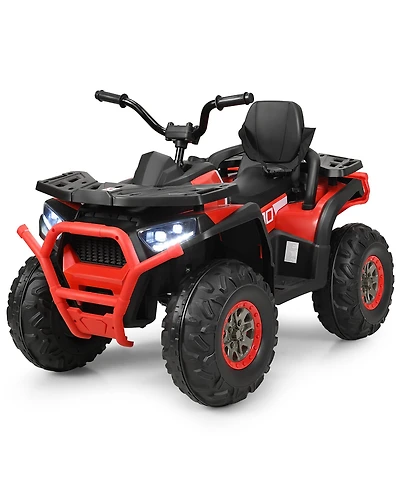 12V Kids Electric 4-Wheeler Atv Quad 2 Speeds Ride On Car w/MP3&Led Lights