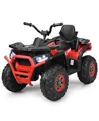 12V Kids Electric 4-Wheeler Atv Quad 2 Speeds Ride On Car w/MP3&Led Lights