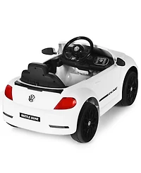 Costway 12V Kids Ride On Car Licensed Volkswagen Beetle w/ Remote Control & Music White