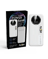 Pursonic 10,000mAh Led Fast Charging Power Bank – Built-in Cables, 22.5W Output, Type-c/Usb/Lightning Compatibility
