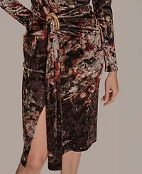 Donna Karan New York Women's Scoop Neck Floral Dress