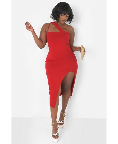 Rebdolls Plus Caged Bodycon Midi Dress