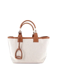 Pre-Owned Hermes 28 Sac Steeple Tote Toile with Leather