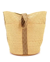 Pre-Owned Hermes Gm Saxo Handbag Woven Straw