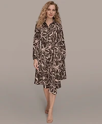 Donna Karan New York Women's V-Neck Printed Dress