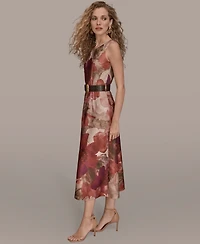 Donna Karan New York Women's Floral Belted Dress