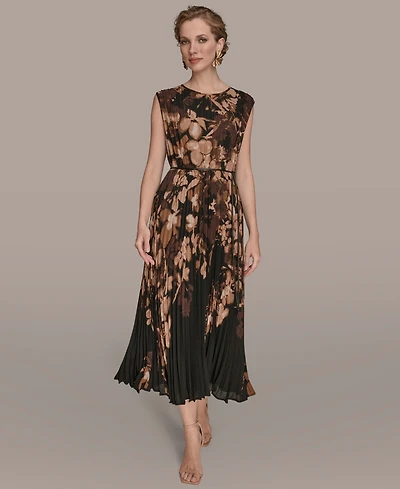 Donna Karan New York Women's Floral Belted Dress