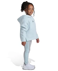 Adidas Toddler and Little Girls 2T-7 Two Piece Fleece Hoodie Leggings Set