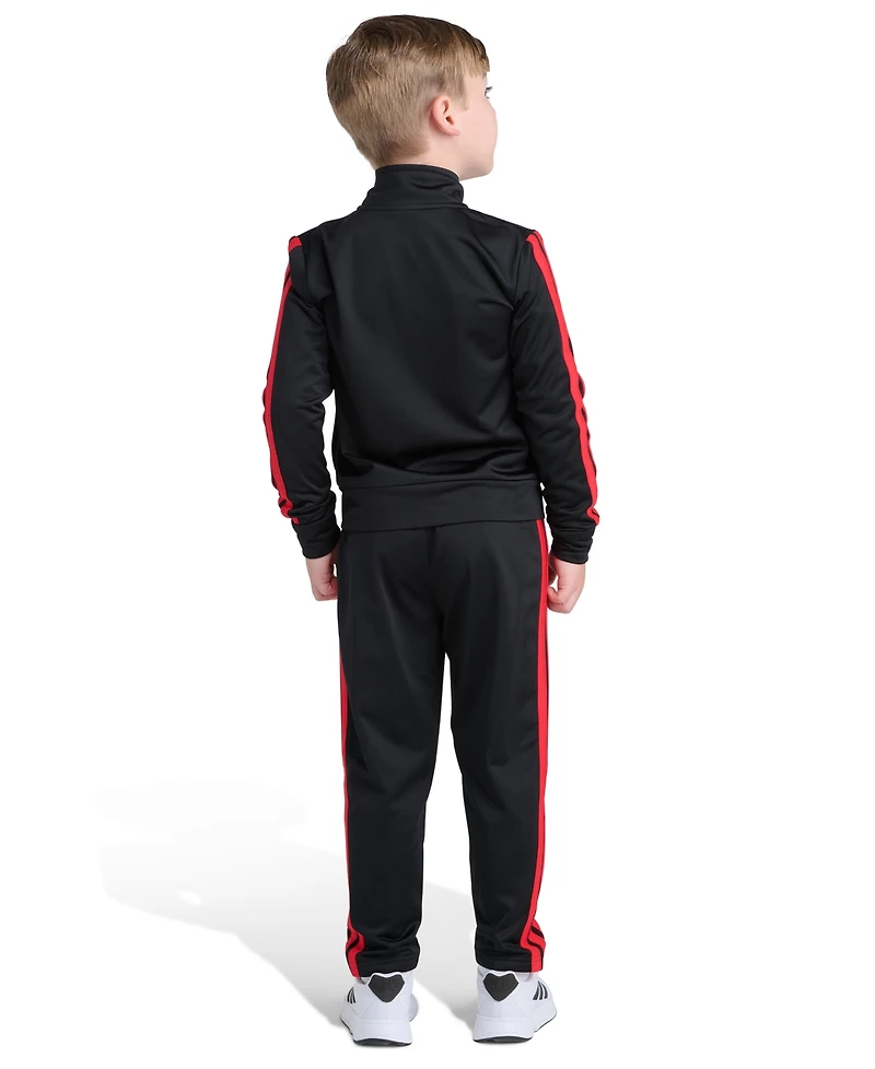 Adidas Toddler and Little Boys 2T-7 Two Piece Long Sleeve, Three Stripes Jacket Jogger Pant Set