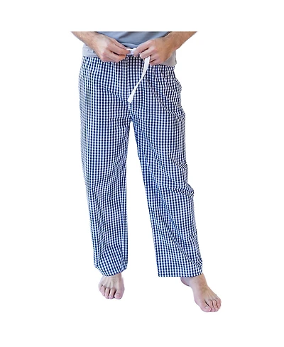 Sant and Abel Men's Hepburn Gingham Navy Pj Pants