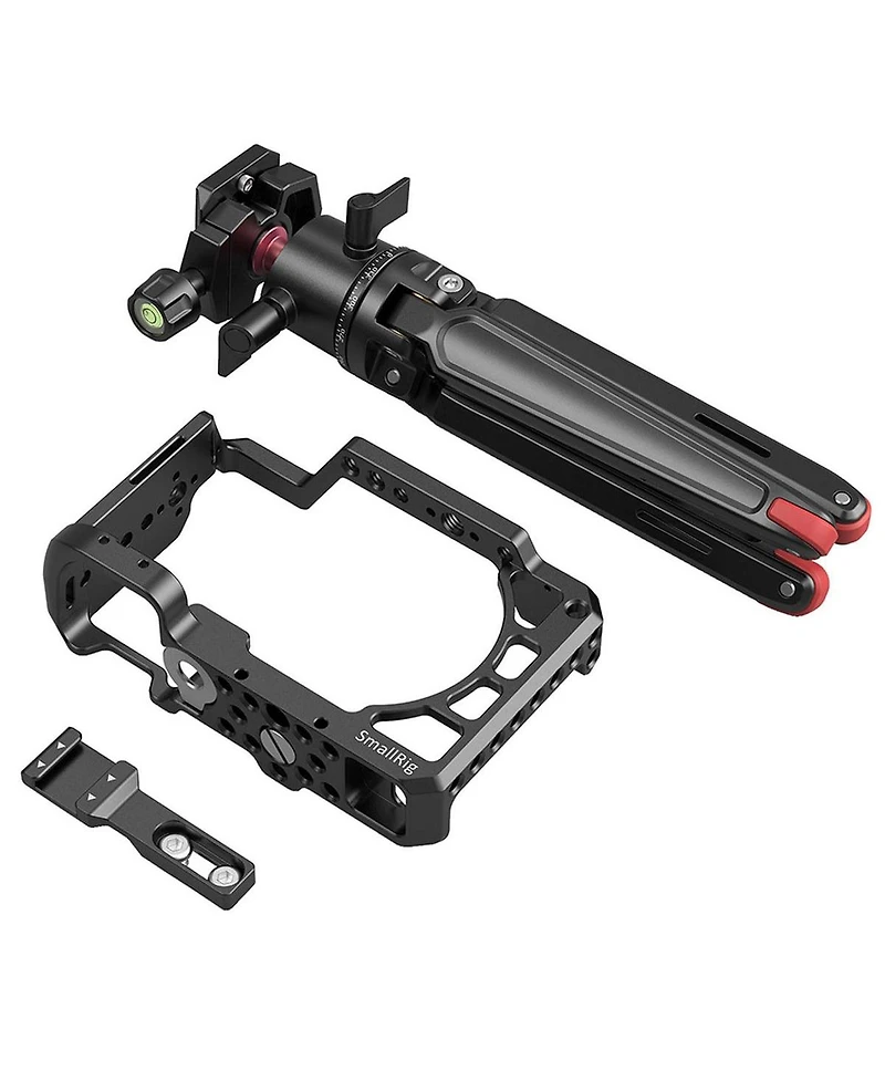 SmallRig Vlog Kit with Cage, Tabletop Mini Tripod and Cold Shoe Extension for Sony A6100/A6300/A6400/A6500
