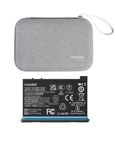 Insta360 2290mAh Rechargeable Battery for X4 8K 360 Action Camera with Carry Case