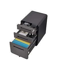 3 Drawer Mobile File Cabinet Under Desk Office Versatile Storage for Legal/Letter/A4 Files, 5 Wheel Design Anti-Tilting