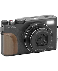 Minolta MND35 64MP 4K Ultra Hd Wi-Fi Digital Camera, Black