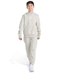 Adidas Big Boys Essential Small Logo 2-Piece Fleece Hoodie and Joggers Set