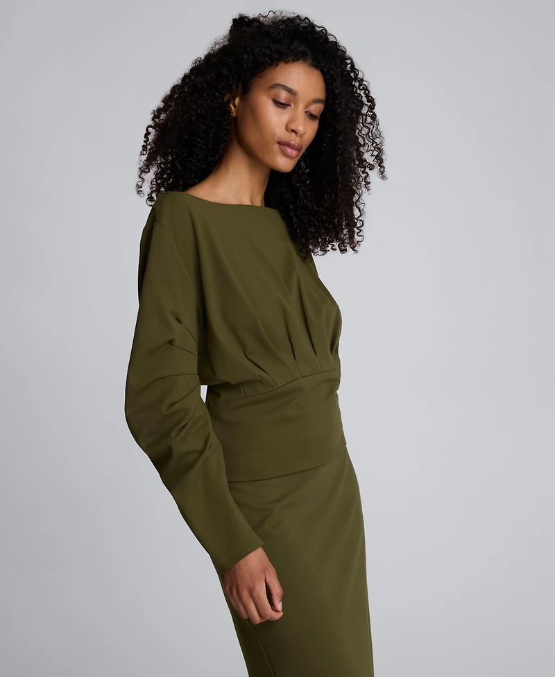 Kenneth Cole Women's Boat Neck Sculpted Fit Top