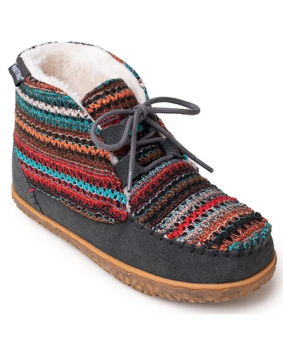 Minnetonka Women's Torrey Lace-up Slipper Booties
