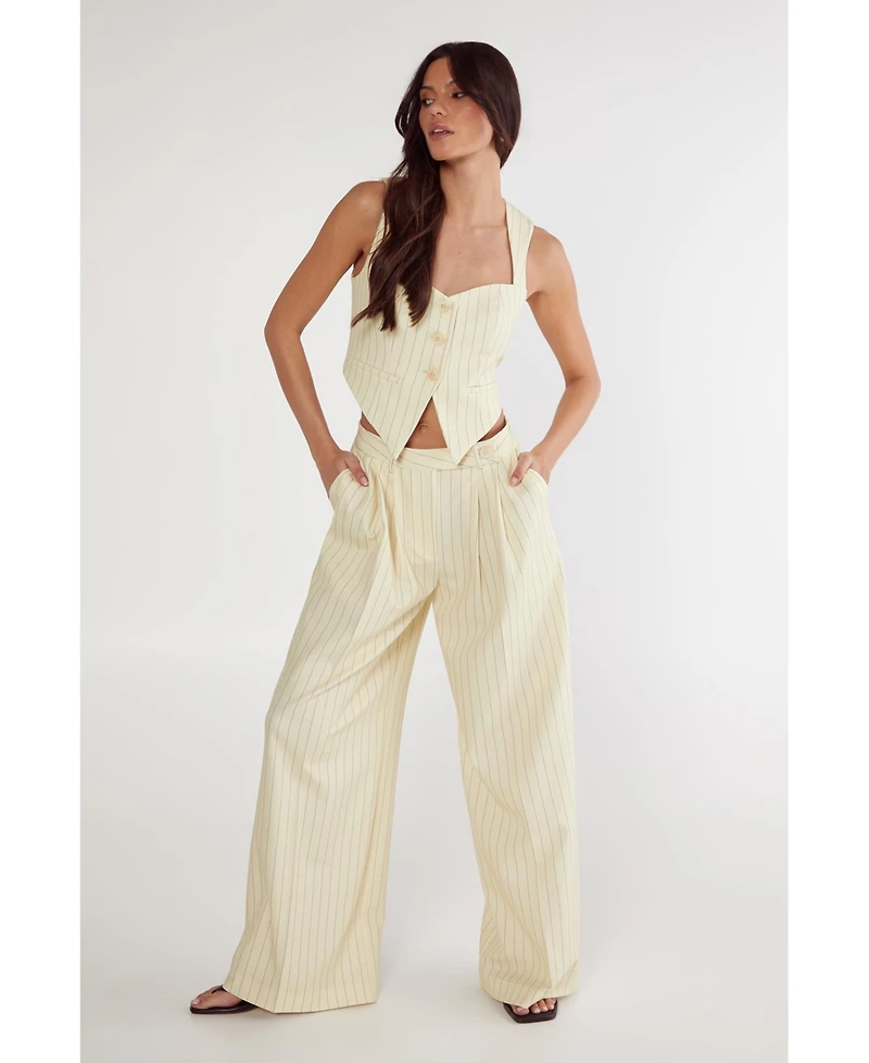 Nasty Gal Women's Pinstripe Tailored Vest