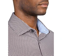 ConStruct Men's Spread Collar Plaid Dress Shirt