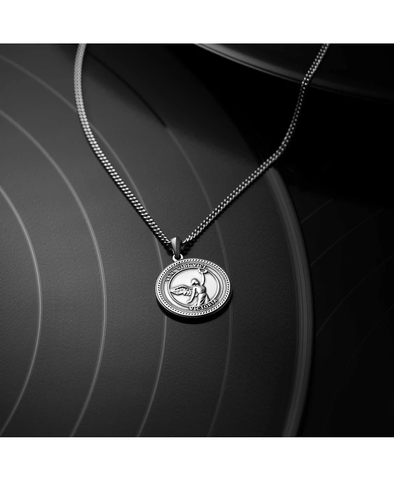 Vincero Men's Veni Vidi Vici Pendant in Rhodium-Plated Sterling Silver