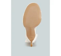 Delancy Bow Detail Lace Stiletto Sandals Women