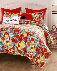 Greenland Home Fashions Poppies Modern Floral -Pc. Quilt Set