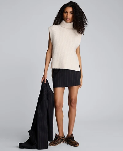 Kenneth Cole Women's Fly Front Zip Mini Skirt