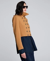 Kenneth Cole Women's Twill Cropped Military Jacket