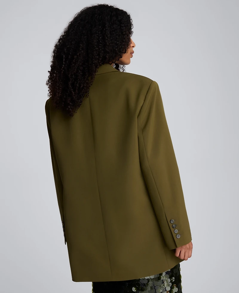 Kenneth Cole Women's Three-Button Boyfriend Blazer Jacket